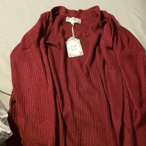 Maroon cardigan